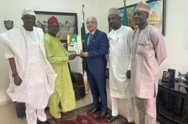 Courtesy call by President of CONSCCIMA, Mal. Dalhatu Abubakar attended by Dr. A.B. Hassan, 2nd Deputy President, CONSCCIMA with delegation.